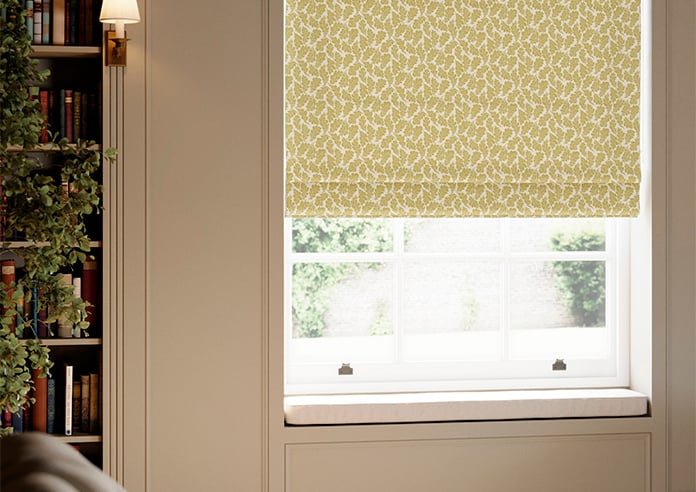 Land & Shore Oak Leaf, Ochre - Roman Blind - Image 5